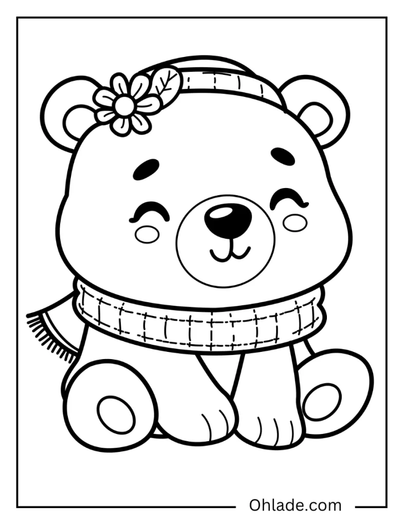 Cute Polar Bear Coloring Pages - Ohlade
